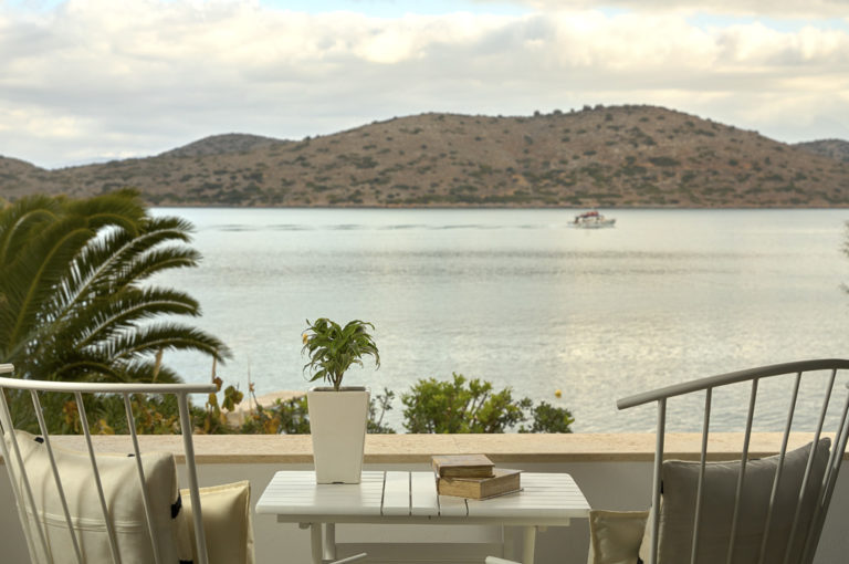 View from outside - Villa Anna, Luxurious Holiday House in Elounda, Crete