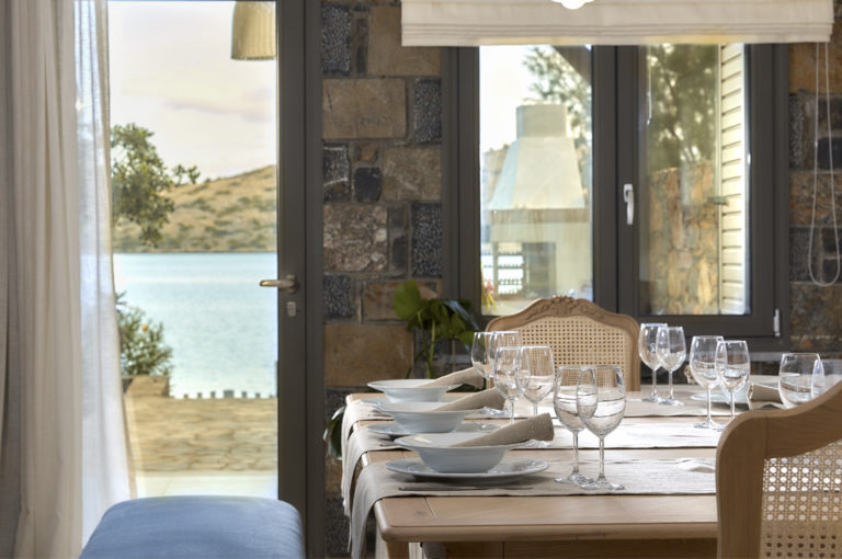 Dining in Villa Anna, Luxurious Holiday House in Elounda, Crete